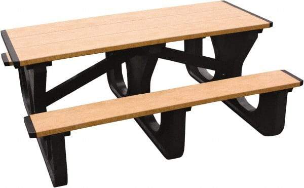 Vestil - 60" Long x 72" Wide x 30-1/2" High Stationary Rectangular Activity/Utility Table - Cedar & Black, Plastic - Strong Tooling