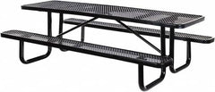 Vestil - 72" Long x 61-5/8" Wide x 30.38" High Stationary Activity/Utility Table without Back Rests - Black, Steel - Strong Tooling