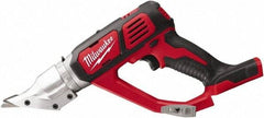 Milwaukee Tool - 3,000 SPM, 18 Volt, Inline Handle, Handheld Cordless Shear - 18 Gauge (Mild Steel) Cutting Capacity - Strong Tooling