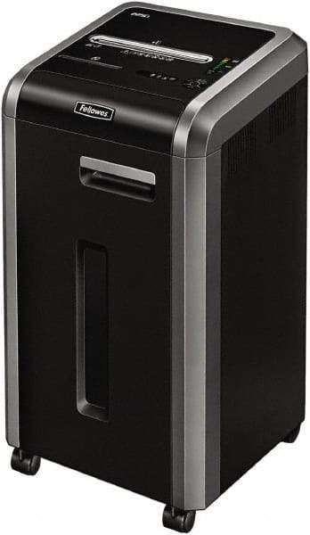 FELLOWES - 5/32 x 1-1/2" Strip, Cross Cut Manual Shredder - 17-1/8" Long x 17-3/4" Wide x 30" High, Level 4 Security, 16 Gal Wastebasket - Strong Tooling