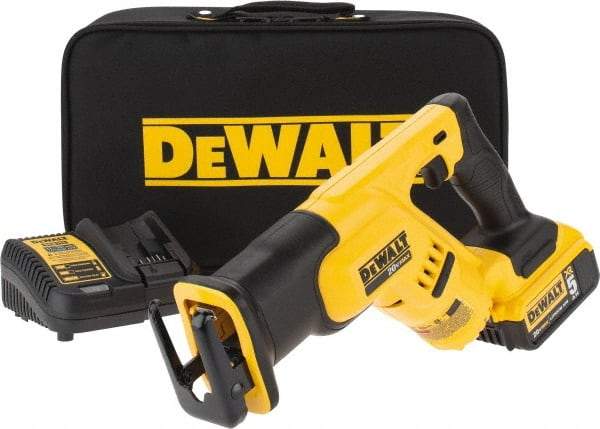 DeWALT - 20V, 0 to 2,900 SPM, Cordless Reciprocating Saw - 1-1/8" Stroke Length, 14" Saw Length, 1 Lithium-Ion Battery Included - Strong Tooling