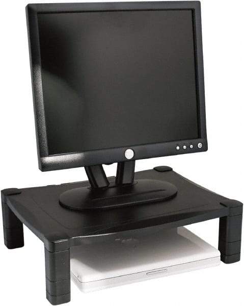 Kantek - Black Adjustable Stand - Use with Monitor, Printer, Laptop - Strong Tooling