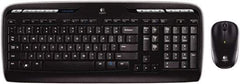 Logitech - Black Keyboard/Mouse - Use with Windows XP, Vista, 7, 8 - Strong Tooling