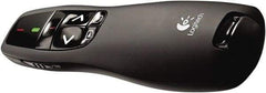 Logitech - Black Wireless Presenter - Use with Windows XP, Vista, 7, 8 - Strong Tooling