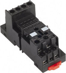 Schneider Electric - 250 Volt, 10 Amp, Flat Relay Socket - DIN Rail Mount, Panel Mount, IP20, Box Lug Mixed Terminal - Strong Tooling