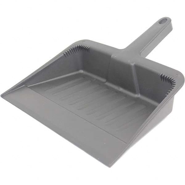 Handheld Dustpan: Plastic Body, Plastic Handle 12″ Wide, Black