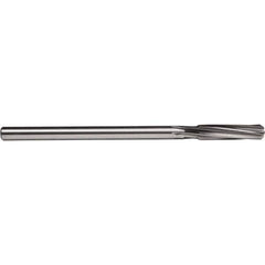 Chucking Reamer: 11/64″ Dia, 4-1/2″ OAL, 1-1/8″ Flute Length, Straight Shank, High Speed Steel 6 Flute, RH