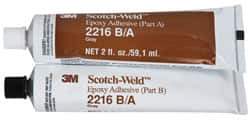 3M - 2 oz Tube Two Part Epoxy - 90 min Working Time, 3,200 psi Shear Strength, Series 2216 - Strong Tooling