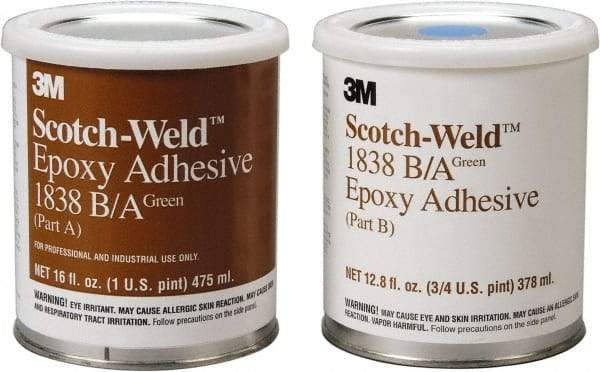 3M - 32 oz Can Two Part Epoxy - 60 min Working Time, 3,000 psi Shear Strength, Series 1838 - Strong Tooling