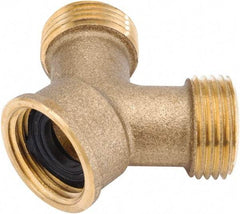 ANDERSON METALS - 3/4 GHT Garden Hose F x M x M Garden Hose Y - Zinc, Female Hose to Male Hose to Male Hose Connector - Strong Tooling