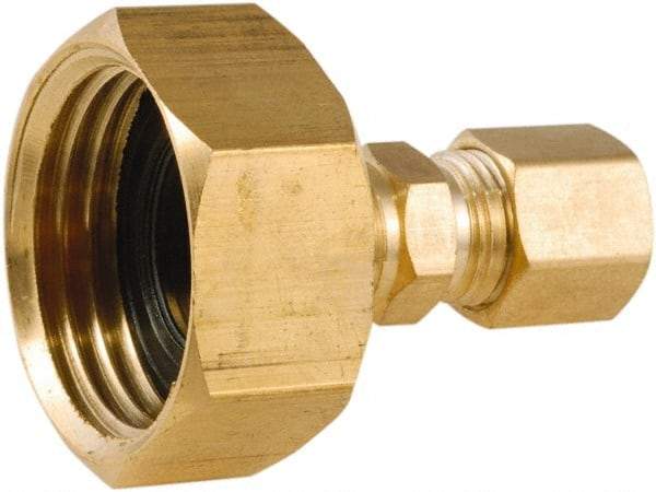 ANDERSON METALS - 3/4 FGHT & 1/4 Garden Hose Female x Comp - Lead Free Brass, Female Hose to Comp OD Connector - Strong Tooling