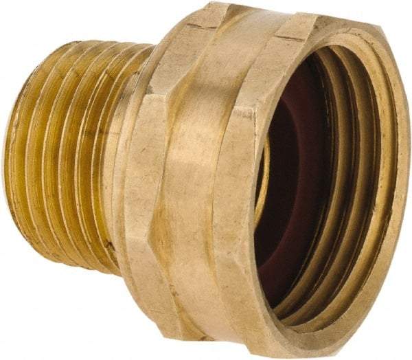 ANDERSON METALS - 3/4 FGHT & 1/2 MPT Garden Hose Female x MIP Swivel - Lead Free Brass, Female Hose to Male Pipe Swivel Connector - Strong Tooling