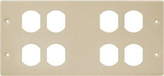 Hubbell Wiring Device-Kellems - 10.22 Inch Long x 4-3/4 Inch High, Rectangular 4 Gang Raceway Cover Plate - Ivory, For Use with HBL4750 Series Raceways - Strong Tooling