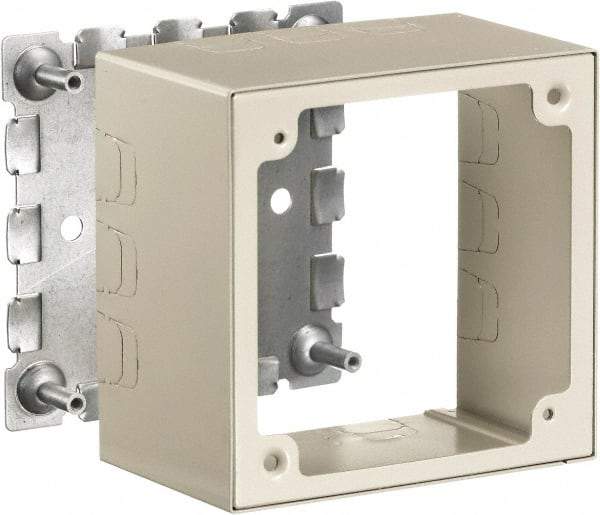 Hubbell Wiring Device-Kellems - 4.64 Inch Long x 2-3/4 Inch Wide x 4.54 Inch High, Rectangular Raceway Box - Ivory, For Use with HBL500 Series Raceways and HBL750 Series Raceways - Strong Tooling