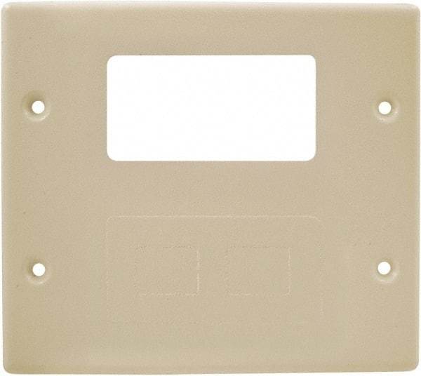 Hubbell Wiring Device-Kellems - 5.43 Inch Long x 4-3/4 Inch High, Rectangular Raceway Plate - Ivory, For Use with HBL4700 Series Raceways and HBL4750 Series Metal Raceways - Strong Tooling