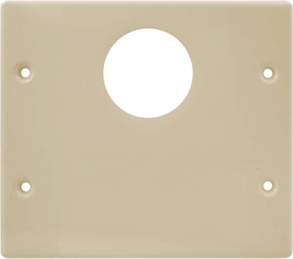 Hubbell Wiring Device-Kellems - 5.43 Inch Long x 4-3/4 Inch High, Rectangular Raceway Plate - Ivory, For Use with HBL4700 Series Raceways and HBL4750 Series Metal Raceways - Strong Tooling