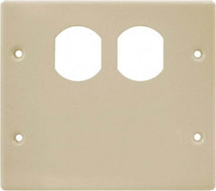 Hubbell Wiring Device-Kellems - 5.43 Inch Long x 4-3/4 Inch High, Rectangular Raceway Plate - Ivory, For Use with HBL4700 Series Raceways and HBL4750 Series Metal Raceways - Strong Tooling