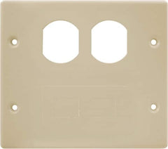 Hubbell Wiring Device-Kellems - 5.43 Inch Long x 4-3/4 Inch High, Rectangular Raceway Plate - Ivory, For Use with HBL4700 Series Raceways and HBL4750 Series Metal Raceways - Strong Tooling