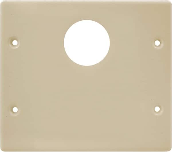 Hubbell Wiring Device-Kellems - 5.43 Inch Long x 4-3/4 Inch High, Rectangular Raceway Plate - Ivory, For Use with HBL4700 Series Raceways and HBL4750 Series Metal Raceways - Strong Tooling