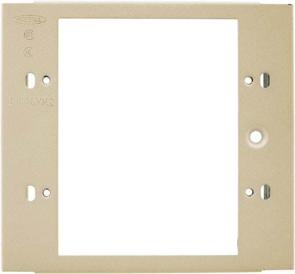 Hubbell Wiring Device-Kellems - 4.32 Inch Long x 4-3/4 Inch High, Rectangular Raceway Plate - Ivory, For Use with HBL4700 Series Raceways and HBL4750 Series Metal Raceways - Strong Tooling