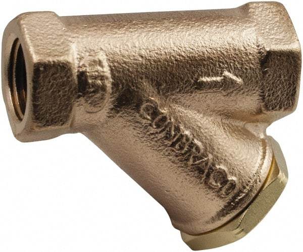 Conbraco - 1-1/2" Pipe, Female NPT Ends, Lead Free Bronze Y-Strainer - 400 psi Pressure Rating, 400 psi WOG Rating, 125 psi WSP Rating - Strong Tooling