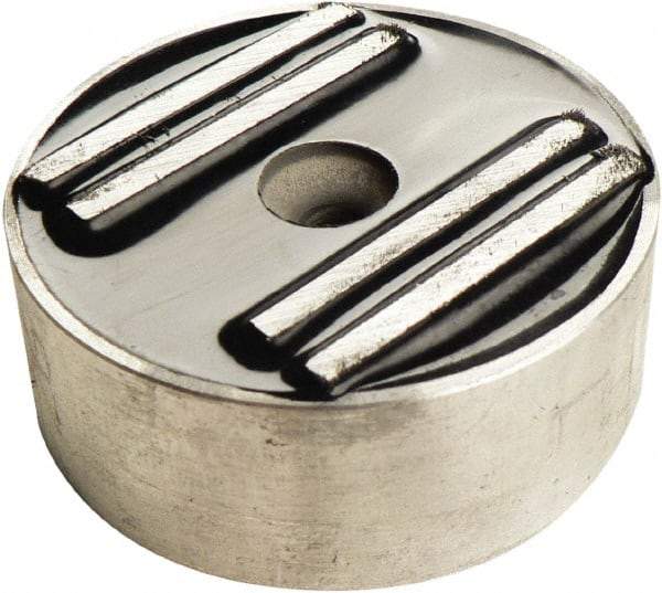 Mag-Mate - 2" Wide x 1/2" Thick, Center Mount Neodymium Rare Earth Fixture Magnet - 45 Lb Average Holding Capacity, 90 Lb Max Holding Capacity, Aluminum Housing - Strong Tooling