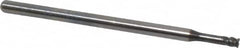 OSG - 3/32", 4 Flute, Single End, Solid Carbide, 0.01" Corner Radius End Mill - 2-1/4" OAL, 45° Helix, Right Hand Flute, 3/32" LOC, Right Hand Cut, 3/8" Extended Reach - Strong Tooling