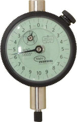 Mahr - 0.05" Range, 0-10-0 Dial Reading, 0.0005" Graduation Dial Drop Indicator - 1-3/4" Dial, 0.02" Range per Revolution, 0.0005" Accuracy, Revolution Counter - Strong Tooling