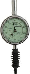 Mahr - 1" Range, 0-100 Dial Reading, 0.001" Graduation Dial Drop Indicator - 2-1/4" Dial, 0.1" Range per Revolution, 0.001" Accuracy, Revolution Counter - Strong Tooling