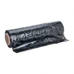 Stretch Associates - 18" x 1,500' 80 Gauge Black Hand Held Stretch & Pallet Wrap for Use with Dispenser - 4 Piece, 80 Gauge, Black - Strong Tooling