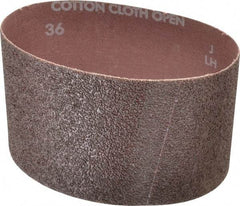 Norton - 3-1/2" Wide x 15-1/2" OAL, 36 Grit, Aluminum Oxide Abrasive Belt - Aluminum Oxide, Very Coarse, Coated, X Weighted Cloth Backing, Series R228 - Strong Tooling