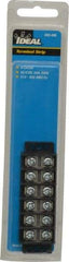 Ideal - 6 Poles, 300 Volt, 30 Amp, -40 to 266°F, Polyester Thermoplastic, Polyester Thermoplastic Multipole Terminal Block - Zinc Plated Steel, 22 to 12 AWG Compatibility, 0.56 Inch High - Strong Tooling