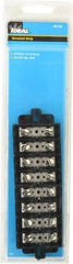 Ideal - 8 Poles, 600 Volt, 60 Amp, -40 to 266°F, Polyester Thermoplastic, Polyester Thermoplastic Multipole Terminal Block - Nickle Plated Brass, 22 to 6 AWG Compatibility, 1-1/4 Inch High - Strong Tooling