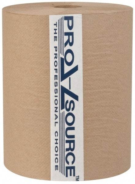 PRO-SOURCE - Hard Roll of 1 Ply Natural Paper Towels - 10" Wide, 600' Roll Length - Strong Tooling