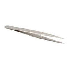 Value Collection - 4-1/2" OAL 1-SA Dumont-Style Swiss Pattern Tweezers - Tapered Shanks with Beveled Edges, Sharp Points - Strong Tooling