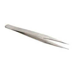 Value Collection - 4-3/4" OAL 3-SA Dumont-Style Swiss Pattern Tweezers - Tapered Shanks with Beveled Edges, Honed, Sharp Points - Strong Tooling