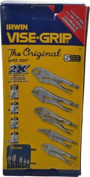 Irwin - 5 Piece Locking Plier Set - Comes in Kit Bag - Strong Tooling