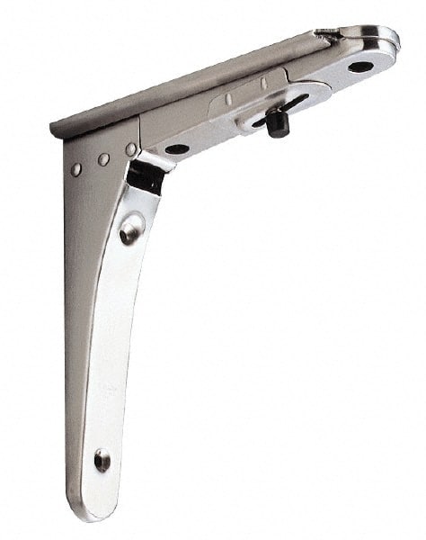 Brackets; Bracket Type: Folding L-Bracket; Length (Decimal Inch): 7-1/8; Length (Inch): 7-1/8; Length (mm): 7-1/8; Width (Inch): 1-51/64; Load Capacity (Lb.): 88.000; 88.0 lb; Finish/Coating: Satin S.S.; Overall Width: 45.5; 1-51/64; PSC Code: 5340; Load