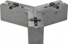 Abbott Workholding Products - Tongue & Groove Attachment, Square Soft Lathe Chuck Jaw - 3 Jaws, Aluminum, 1-3/4" Btw Mount Hole Ctrs, 4" Long x 1-1/2" Wide x 2" High, 5/16" Groove, 3/8" Fastener - Strong Tooling