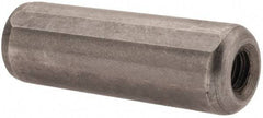 Gibraltar - 1/2" Diam x 1-1/2" Pin Length C-1215 Case Hardened Steel Pull Out Dowel Pin - 1 Beveled & 1 Threaded End - Strong Tooling