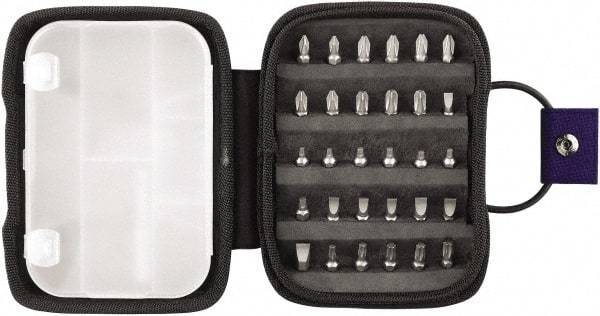 Irwin - 31 Piece, 1/4" Drive Screwdriver Bit Set - #1 to #3 Phillips, 0.05 to 1/4" Hex, 1.27 to 10mm Hex, T15 to T30 Torx, #1 to #3 Square Recess - Strong Tooling