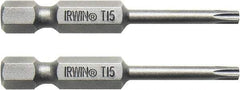 Irwin - 3 Piece, Torx Handle, Power Bit Set - 0.05 to 1/4" Hex, 1/4" Hex Drive - Strong Tooling