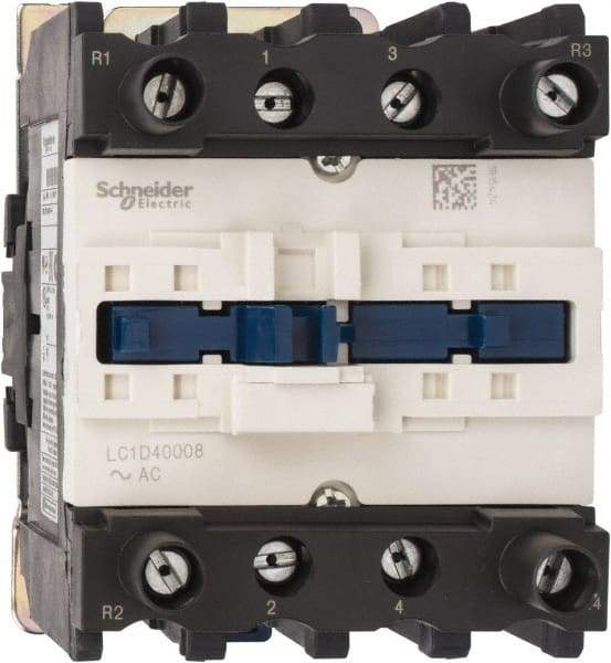 Schneider Electric - 4 Pole, 120 Coil VAC at 60 Hz, 60 Amp at 440 VAC, Nonreversible IEC Contactor - Bureau Veritas, CCC, CSA, CSA C22.2 No. 14, DNV, EN/IEC 60947-4-1, EN/IEC 60947-5-1, GL, GOST, LROS, RINA, RoHS Compliant, UL 508, UL Listed - Strong Tooling