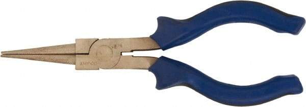 Ampco - 6-1/4" OAL, 1-9/16" Jaw Length x 1/4" Jaw Width, Long Nose Pliers - Round Nose Head - Strong Tooling