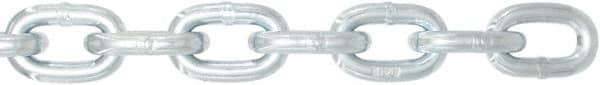 Value Collection - 3/8" Welded High Test Chain - 5,400 Lb Capacity, Grade 40, 75' Long, Zinc Plated Finish - Strong Tooling