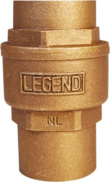 Legend Valve - 3/4" Lead Free Bronze Check Valve - Inline, C x C Sweat, 250 WOG - Strong Tooling