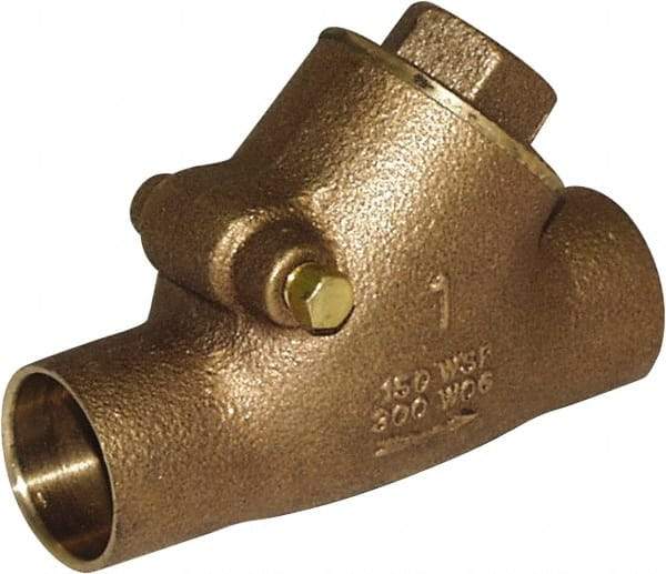 Legend Valve - 1-1/2" Lead Free Bronze Check Valve - Y-Pattern, C x C Sweat, 300 WOG - Strong Tooling