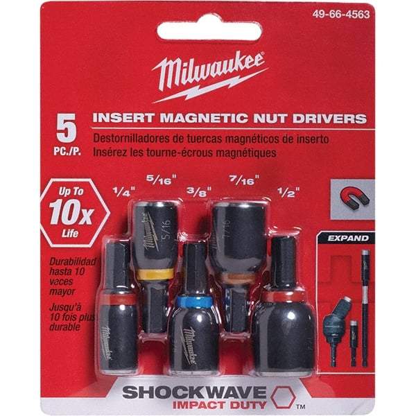 Milwaukee Tool - Power & Impact Screwdriver Bit Sets Point Type: Hex Tool Type: Nut Driver - Strong Tooling