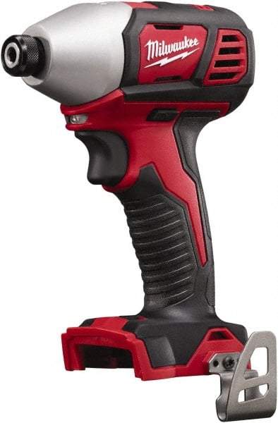 Milwaukee Tool - 18 Volt, 1/4" Drive, 125 Ft/Lb Torque, Cordless Impact Driver - Pistol Grip Handle, 2750 RPM, Lithium-Ion, Bare Tool - Strong Tooling