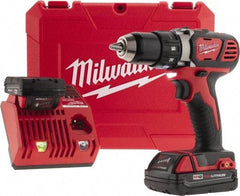 Milwaukee Tool - 18 Volt 1/2" Chuck Pistol Grip Handle Cordless Drill - 0-400 & 0-1800 RPM, Keyless Chuck, Reversible, 2 Lithium-Ion Batteries Included - Strong Tooling